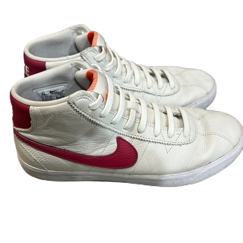 NIKE SB BRUIN HIGH Top Hi SKATE SHOES Red Sz 9.5 Sneakers